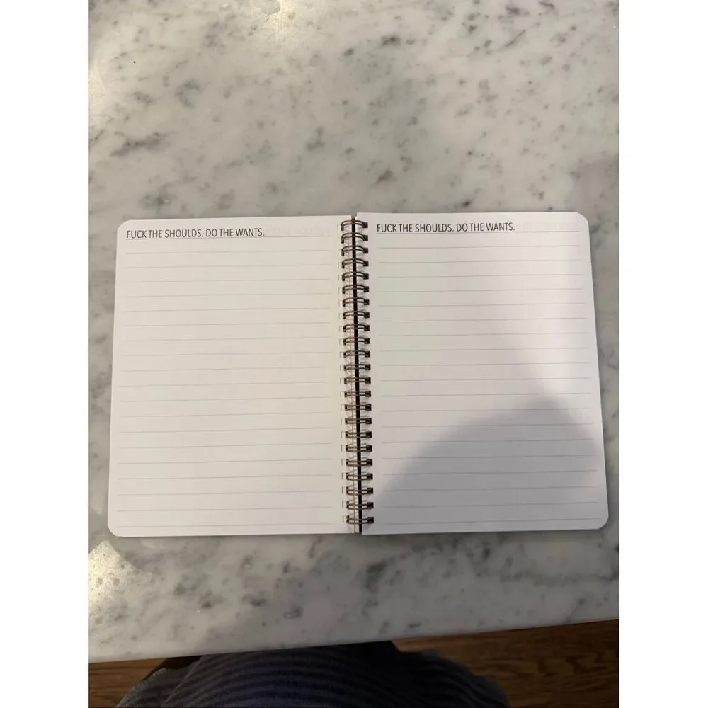 F the shoulds do the wants journal notebook